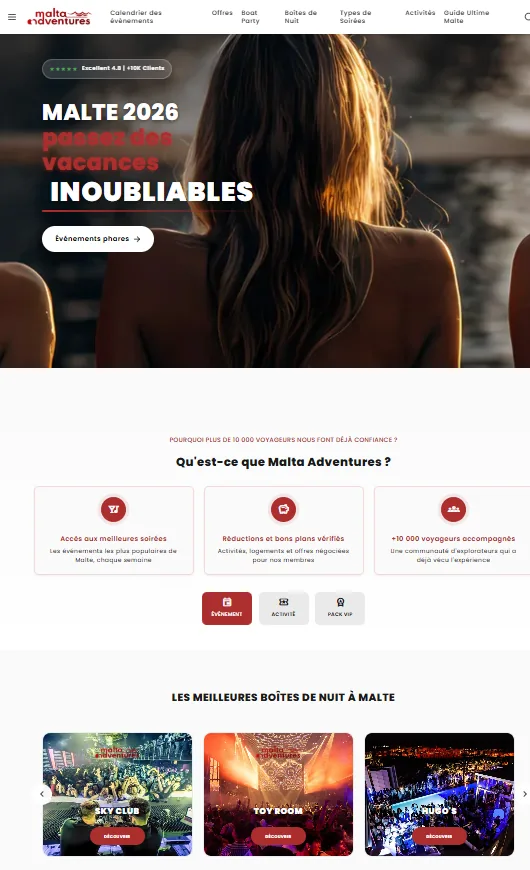 Maltadventures website